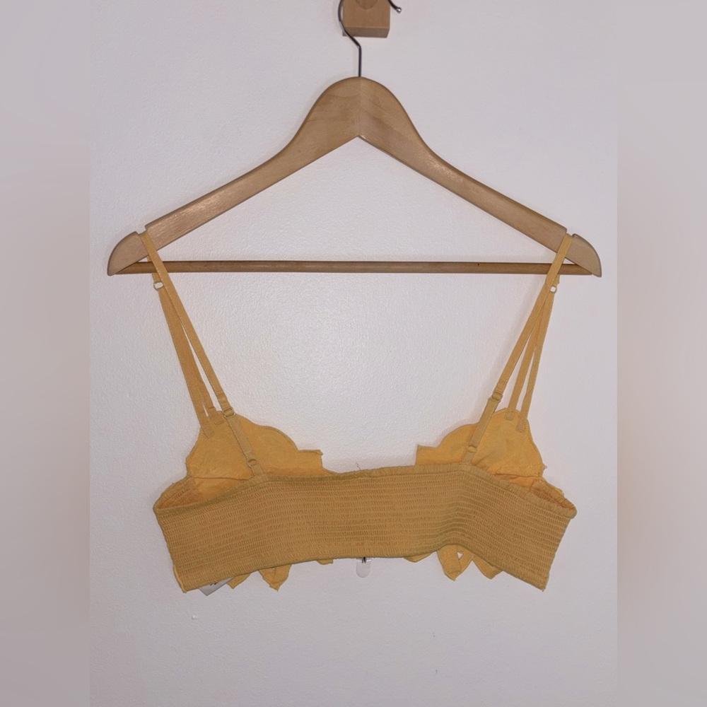 Free People Golden Mustard Crochet Crop Bralette - Picture 6 of 13